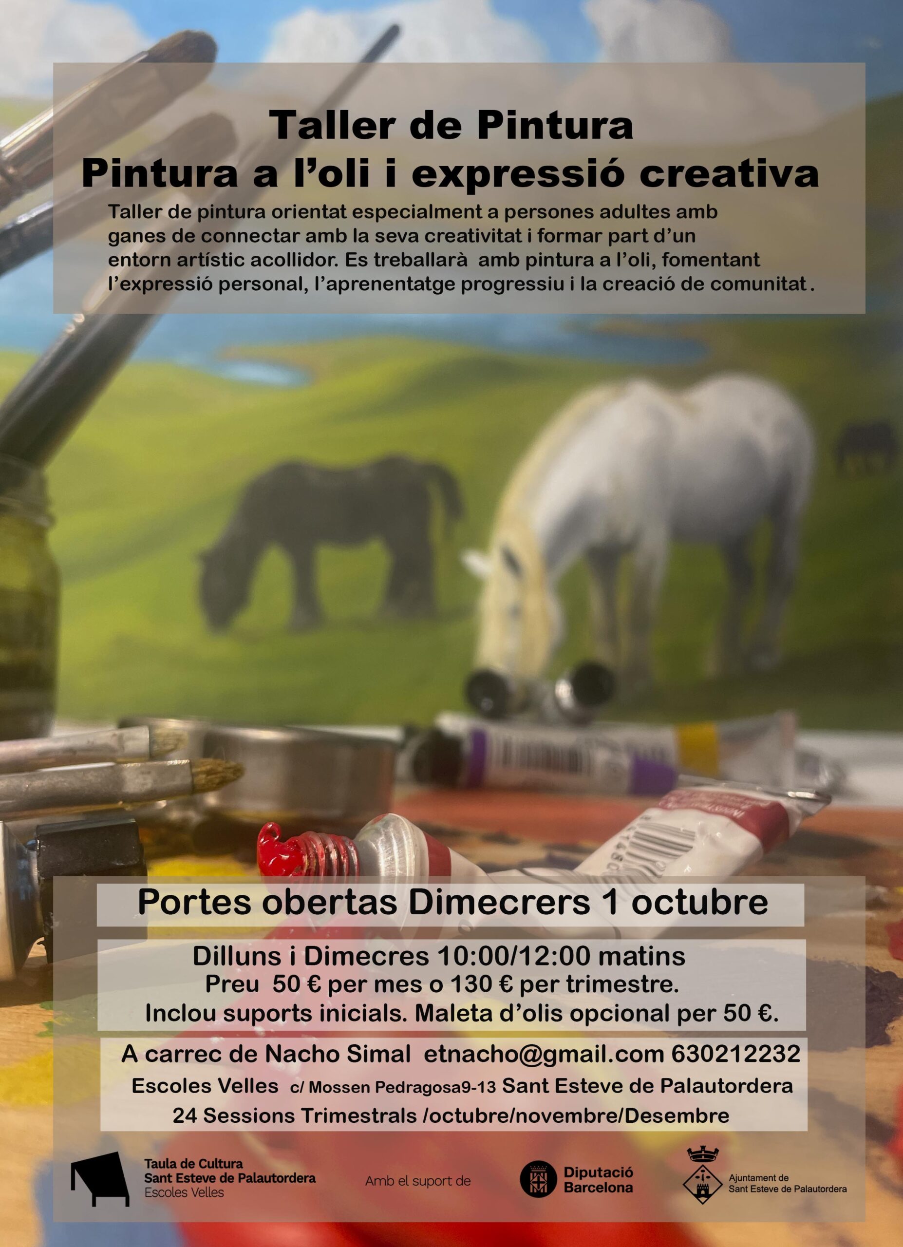 (setmanal) Taller de Pintura – Pintura a l’oli i expressió creativa COMENÇA AL NOVEMBRE